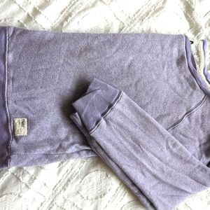 Aritzia TNA Purple Basic Scoop Neck Sweater